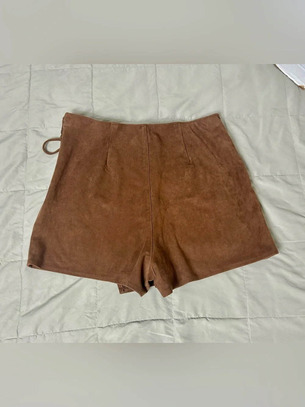 Brown Wrap-Front Women’s Shorts
